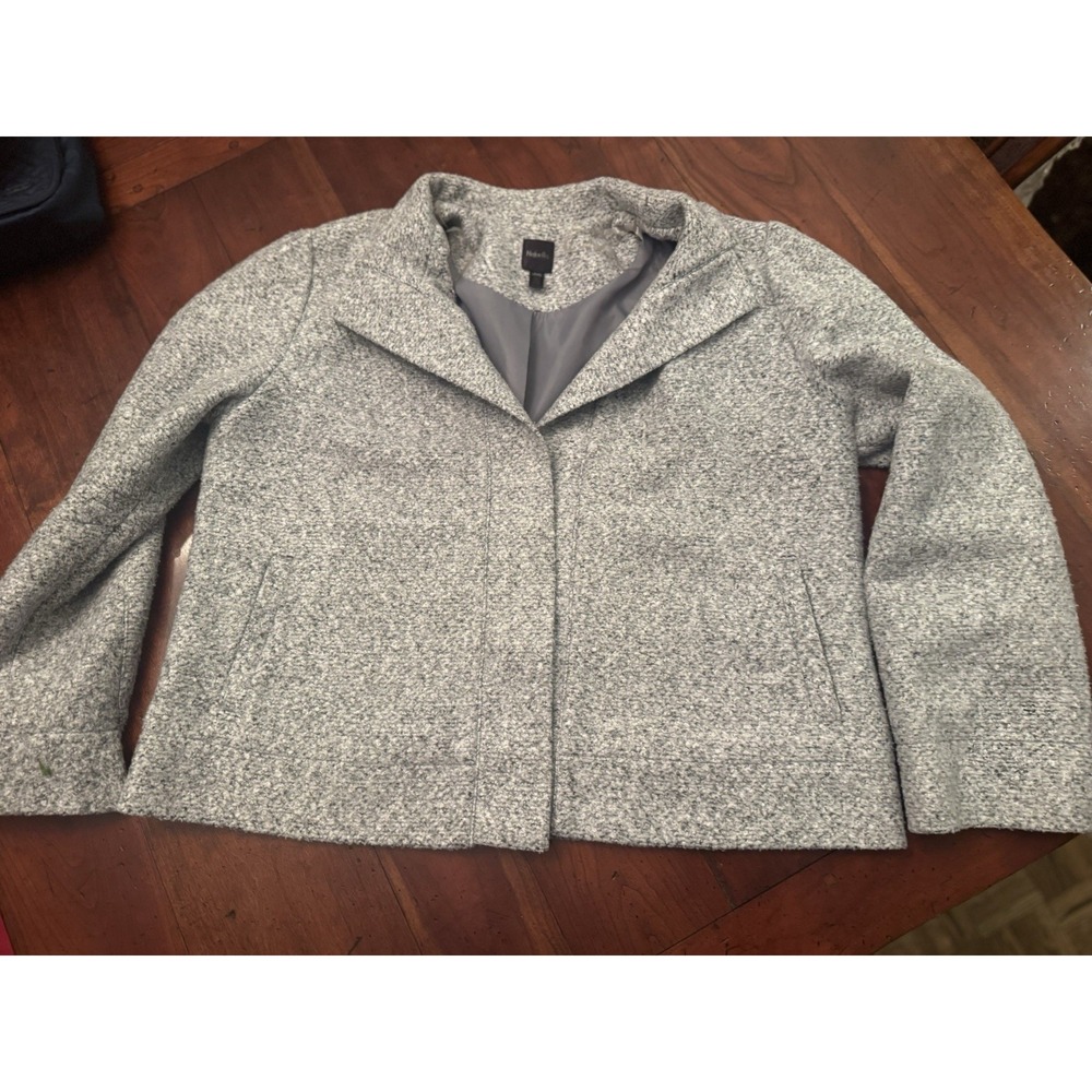 Rafaella Gray Tweed Women's Coat Size Large Petite
